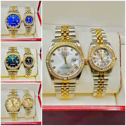 Aa1 Rolex Diamond Couple Watch