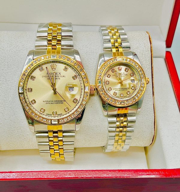 Aa1 Rolex Diamond Couple Watch