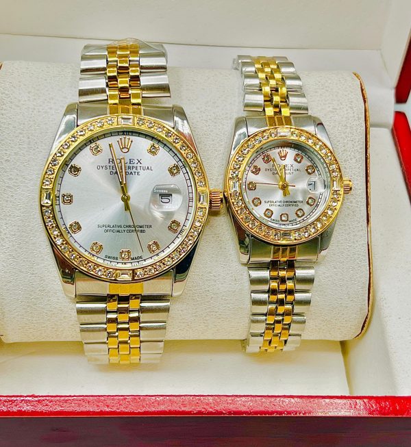 Aa1 Rolex Diamond Couple Watch