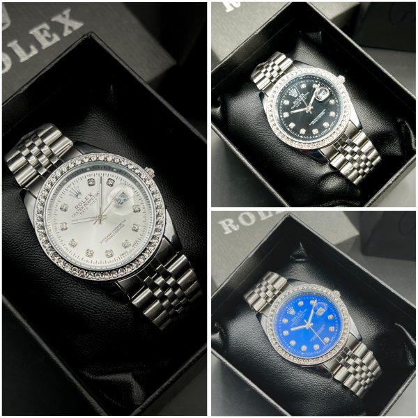 Aa1 Rolex Quartz Stylish Stone Watch